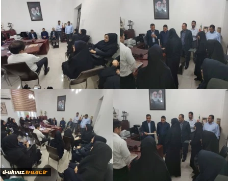 برگزاری جلسه معارفه سرکار خانم روزبهانی به عنوان مدیر اجرایی آموزشکده فنی و حرفه ای دختران اهواز  2