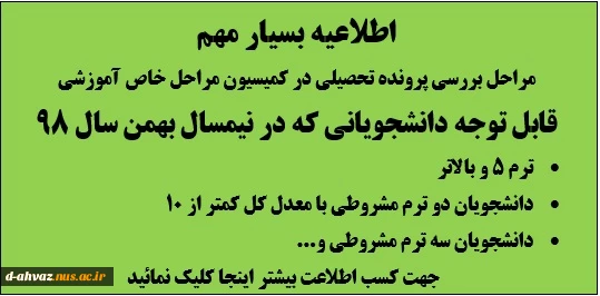 مراحل بررسی پرونده دانشجویان در کمیسیون موارد خاص دانشجویان  2