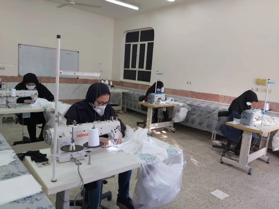 برپایی تولیدی ماسک در آموزشکده