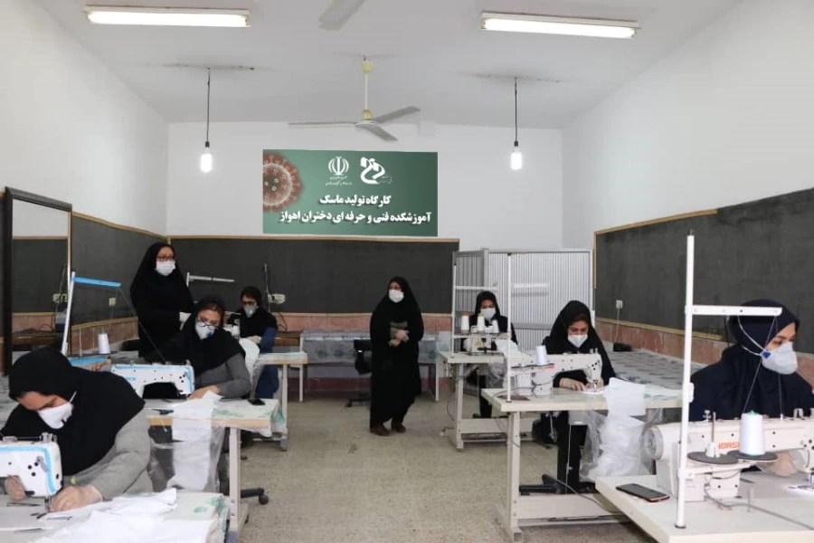 برپایی تولیدی ماسک در آموزشکده
